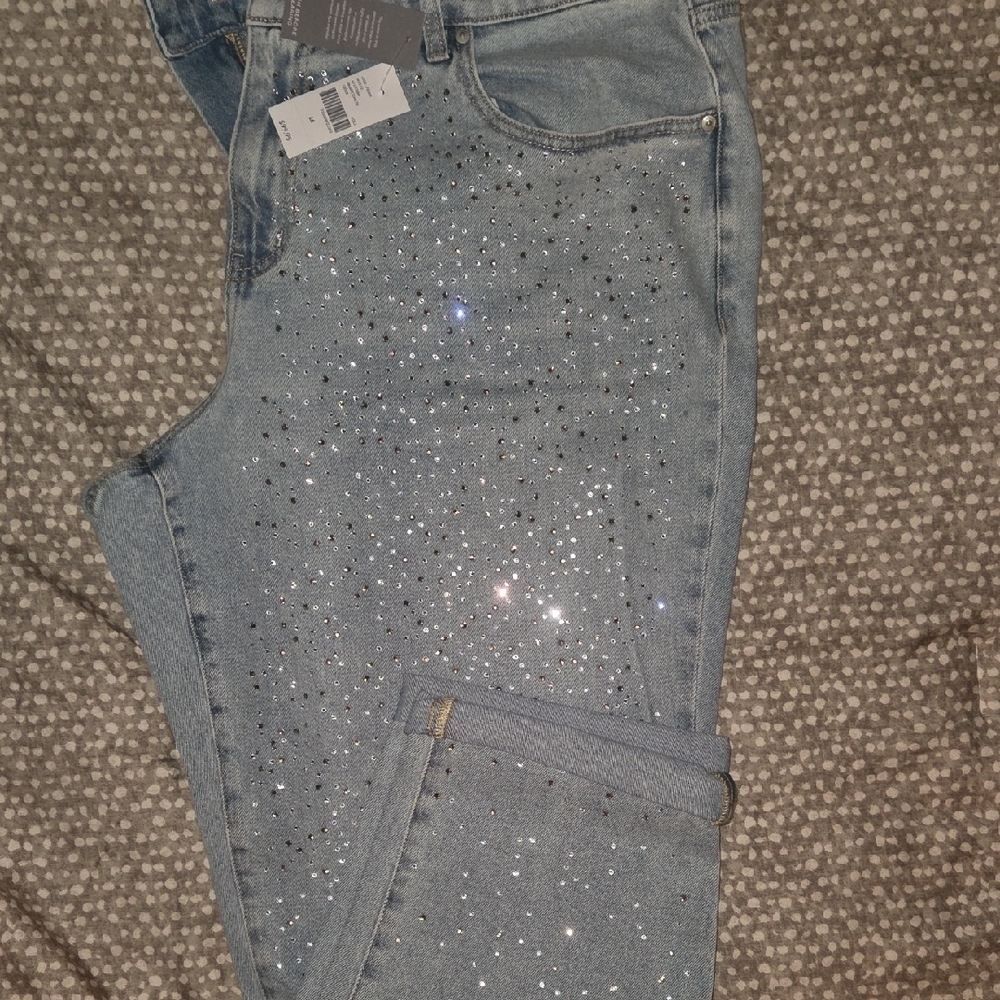 BNWT-Women's Sparkling Denim Boyfriend Jeans